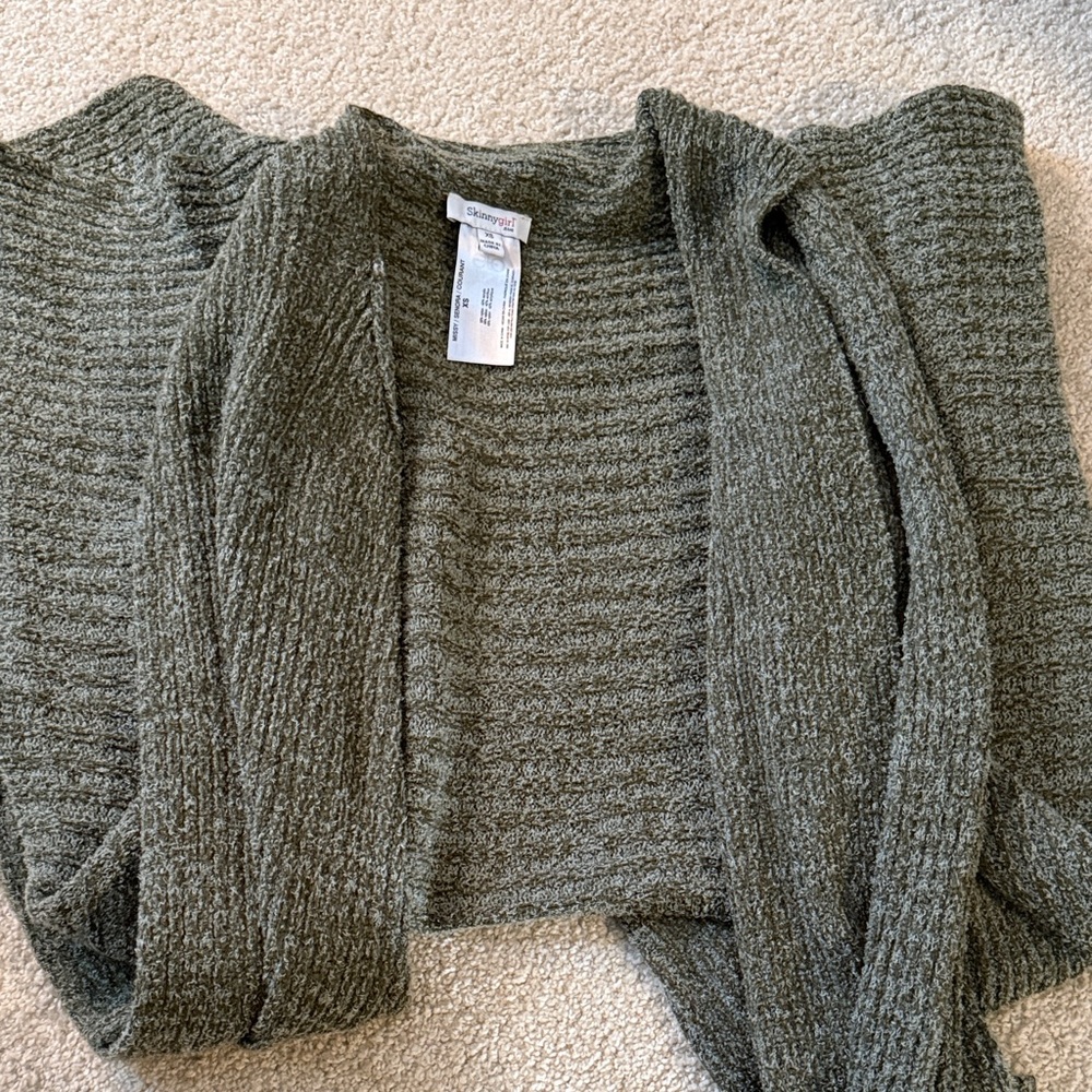 Skinnygirl Olive Cardigan Sweater